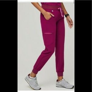 Figs Dark magenta color Zamora jogger pants